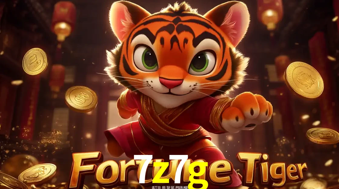 O carismático mascote do jogo de slot Fortune Tiger, um tigre fofo em pose de artes marciais, pronto para trazer sorte e multiplicadores de ganhos no cassino online 7z7g.