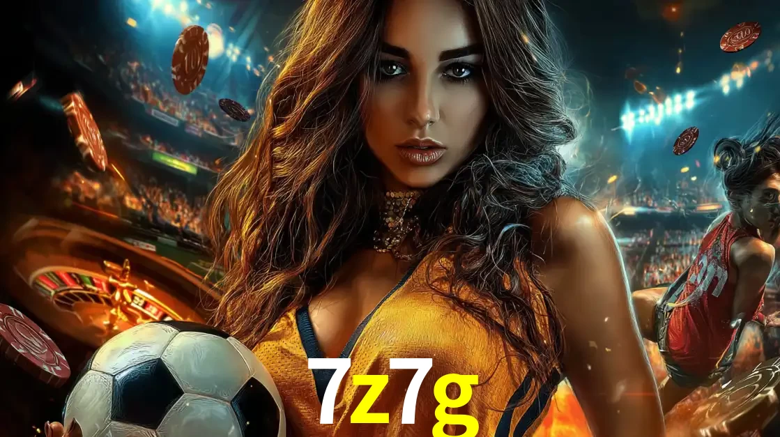 Mulher segurando uma bola de futebol em uma montagem que mistura a paixão esportiva com a emoção da roleta de cassino, tudo disponível na plataforma 7z7g.